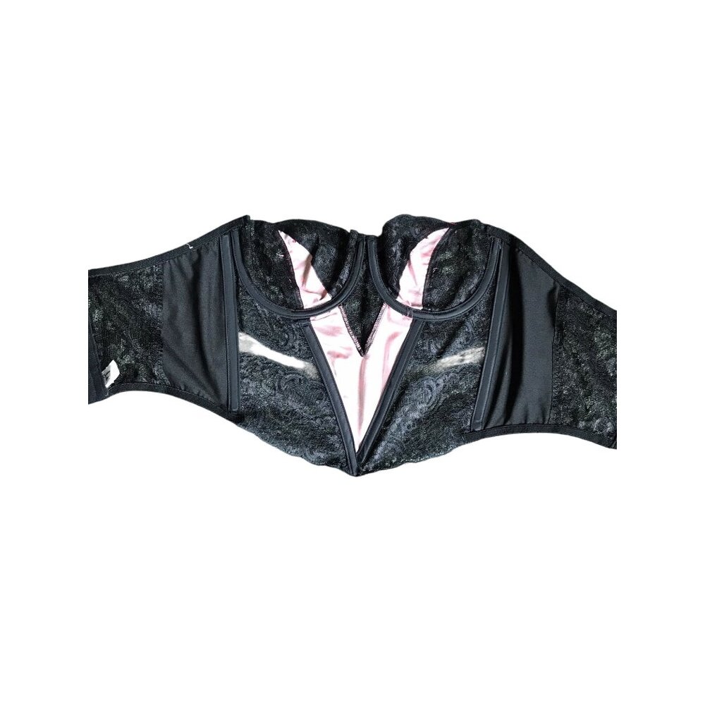 Vintage Christian Dior Black and Red Corset Bra - Picture 5 of 6